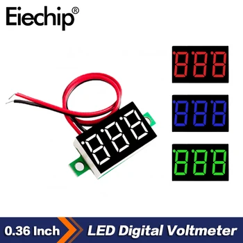 0.36 İnç DC 0-32V DC 4.5 V-30V LED Mini Dijital Voltmetre Mavi/kırmızı/yeşil LED Ekran Volt Metre Ölçer Gerilim panel metre