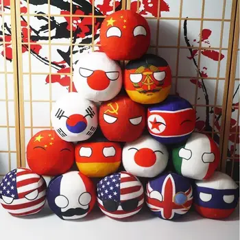 10 cm Ülke Topu Oyuncak Peluş Kolye Polandball Peluş Oyuncak Countryball SSCB ABD FRANSA RUSYA İNGILTERE JAPONYA ALMANYA İTALYA Kore