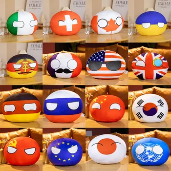 10 cm Ülke Topu peluş oyuncaklar Yumuşak Polandball Peluş Bebek Countryball SSCB ABD FRANSA RUSYA İNGILTERE JAPONYA ALMANYA Sevimli Kolye Oyuncak