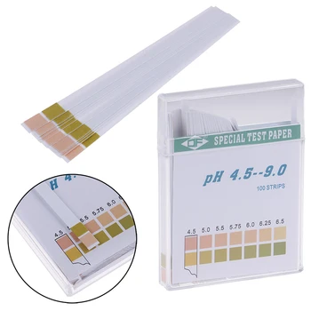 100 adet PH test ölçüm cihazı Şeritleri Turnusol kağıdı PH4. 5-9. 0 Alkali Asit test kağıdı Su Tükürük İdrar Testi