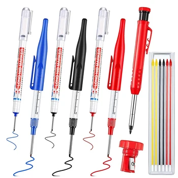 13 Adet Derin Delik İşaretleyiciler Seti Çok Amaçlı Uzun Ucu Mekanik Marangozluk Kalem İnşaat Kalemler İşaretleme Araçları