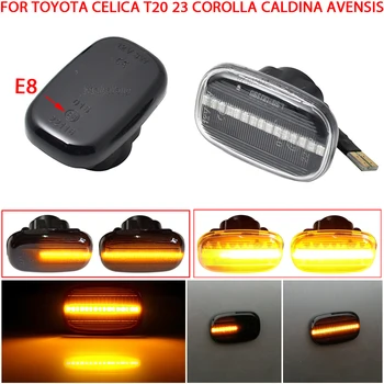 2 adet Dinamik Led Yan İşaretleyici Akan Dönüş sinyal ışığı panel lambası Toyota Corolla için E10 / E11 / E12 Yaris Verso Hilux Sörf N21 RX