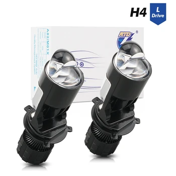 2 adet H4 LED Yüksek ve Düşük İşın Ampuller 70W 10000LM 12V 6000K Beyaz Araba LED ışıkları H4 Projektör Far Mini Lens