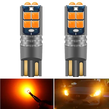 2 adet Yüksek Kalite T10 W5W Süper parlak Araç iç okuma kubbe ışık Işaretleyici lamba 168 194 LED Oto Kama Park ampuller turuncu