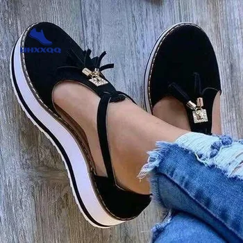 2021 Leopar Baskı Kadın Sandalet Ayakkabı Yaz Moda Toka Askı Kapak Topuk Düz Platform Topuk Rahat Bayanlar Artı Boyutu Sandalet