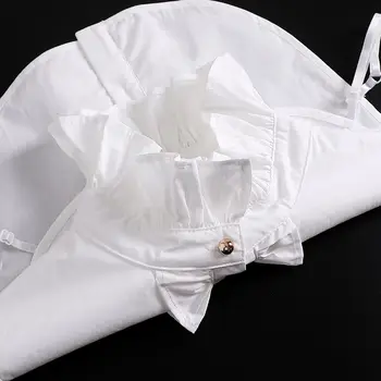 2022 Kore Tarzı Ruffles Standı Ayrılabilir Gömlek Yaka Moda Dantel Sahte Yaka Ayrılabilir Yaka Bluz Yaka Aksesuarları