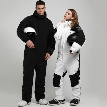 2022 Kış Yeni Kayak Takım Elbise Kadın Kar Giyim Erkekler Tek Parça Açık Spor Kayak Su Geçirmez Tulum Nefes Çift Kurulu Sıcak