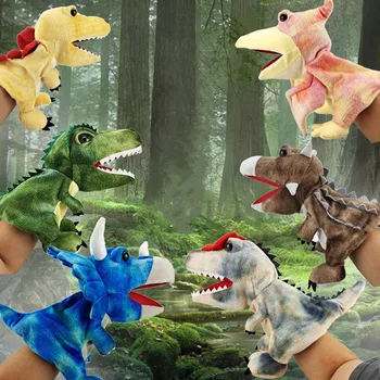 2022 Yeni Hayvan Dinozor kukla Gösterisi Kukla Karikatür Yumuşak peluş oyuncaklar Doğum Günü Yılbaşı Hediyeleri Kız Erkek İçin