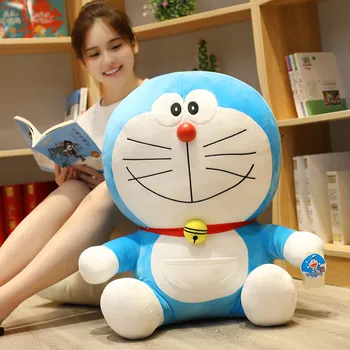 28/48cm Anime Stand By Me Doraemon peluş oyuncak Sevimli Kedi Bebek Yumuşak doldurulmuş hayvan Yastık Bebek Çocuk Kız Hediyeler Yüksek Kalite