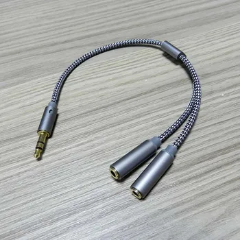 3.5 mm Jack Kulaklık Kulaklık Y Splitter kablo kordon adaptörü Jack Tak Ses Kablosu Cep Telefonu Aksesuarları