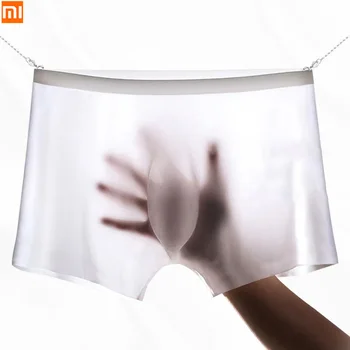 3 adet Xiaomi Buz İpek erkek İç Çamaşırı Boxer Külot Erkekler İçin 3D Ultra İnce Rahat Nefes Çabuk Kuruyan Külot