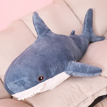 30 cm Mavi Köpekbalığı okuma yastığı çocuklar İçin Peluş Komik Oyuncak Dolması Köpekbalığı Çocuk Erkek Yastık Kız Hayvan Doğum Günü Çocuk Brinquedos