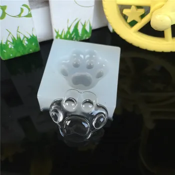 3D Köpek Kedi Pençe Şekli silikon kalıp Takı Aksesuarları DIY Cep telefon süsü Epoksi Kalıp Fondan Kek Kalıpları DIY Araçları