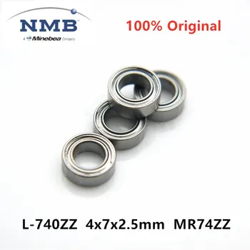 50 adet orijinal NMB Minebea L-740ZZ 4x7x2. 5mm MR74ZZ ABEC-5 yüksek hızlı minyatür sabit bilyalı rulman MR74 MR74Z 4*7*2.5 mm