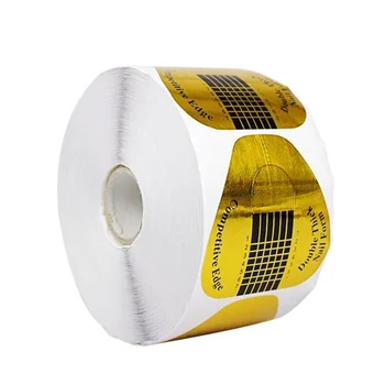 500 Adet Uzun Dayanıklı Akrilik Tırnak Kağıt Formları Kalın Çivi Jel Uzatma Sticker Kılavuzu Formları Nail Art Uzatma Araçları Manikür