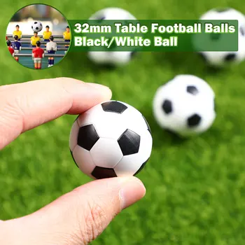 6 adet 32mm Masa Futbolu Futbol Değiştirmeleri Mini Siyah ve Beyaz Futbol Topları siyah ve beyaz langırt Futbol playiing