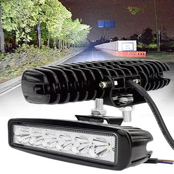 6 LED 18W Araba DRL çalışma lambaları Spot Evrensel Offroad Otomobil Kamyon Sürüş Sis Spot Lamba Far 12V