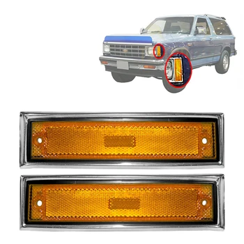 Araba İçin Chevrolet C10 C20 C30 GMC C1500 C2500 1981 ~ 1991 Ön yan ikaz lambaları Dönüş Sinyal Lambası Göstergeleri GM2550115 GM2551107