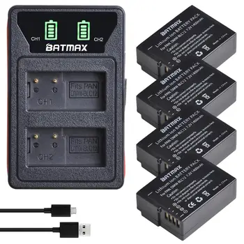 Batmax DMW-BLC12 BLC12E Pil + Yeni LED çifte şarj makinesi için Tip C Portu ile Panasonic FZ1000, FZ200, FZ300, G5, G6, G7, GH2, DMC-GX8