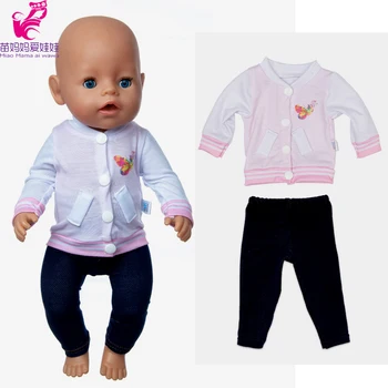 Bebek oyuncak bebek giysileri Pantolon 17 İnç Yeniden Doğmuş Bebek Bebek Ceket Oyuncak Bebekler Kıyafetler