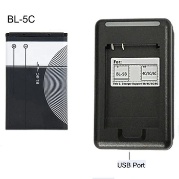 BL-5C Yedek Pil Orijinal BL 5C USB şarj aleti Nokia Cep Telefonu İçin Li-ion 3.7 V BL5C