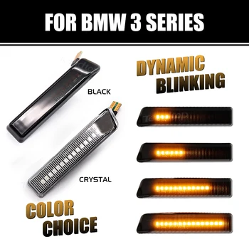 Dinamik led sinyal lambası Yan İşaret Lambası Tekrarlayıcı Göstergesi Araba Ön Duman Lens BMW X5 E53 2000-2005 E36 1997-1999
