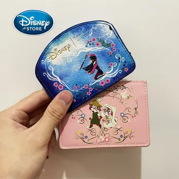 Disney Karikatür Mulan Bayan KİMLİK Kartı Paketi Cüzdan Sevimli Nick Tilki Mini kart çantası PU Deri Çok Fonksiyonlu Kız bozuk para cüzdanı