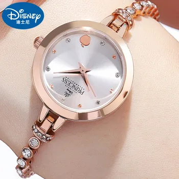 Disney Orijinal Kadın Beyaz Ve Yedi Cüceler Zarif Zirkonyum Elmas Moda Kuvars Kol Saati Genç Bayan Kız Elbise Saat