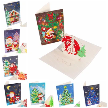 DIY Elmas Boyama Yılbaşı Kartları Mutlu Doğum Günü Tebrik Kartları Kartları Özel Elmas Boyama Kartı Kartpostallar Noel Hediyesi