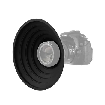 DSLR SLR Kamera Silikon Lens Hood Anti-Cam Anti-Yansıtıcı Silikon Katlanabilir Yumuşak Kapak 50mm-90mm