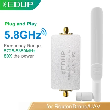 EDUP WiFi Güçlendirici 5.8 GHz 4W Kablosuz Sinyal Güçlendirici Amplifikatör Tak&Çalıştır Ayrılabilir Anten Sinyal Aralığı Uzatın Drone Yönlendirici