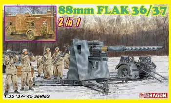 EJDERHA 6923 1/35 Alman 88mm FLAK 36/37 2in1 w / Şekil Yükseltme Modeli