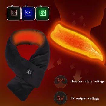 Elektrikli Kış Eşarp Isıtmalı Eşarp USB Kadın Akıllı ısıtma Eşarp Çift Eşarp Atkısı Peluş Yaka Eşarp Şal Boyun İsıtıcı