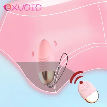 EXVOID Uzaktan Yumurta Vibratör Görünmez Giyilebilir Vibratörler Kadın Yetişkin Seks Oyuncakları Kadınlar için Klitoris Stimülatörü G-Spot Masaj