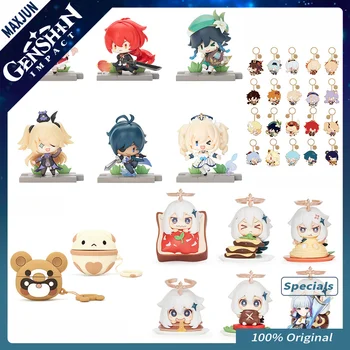 Genshin resmi Orijinal 5-6 adet Genshin Darbe Oyunu Şekil Klee Keqing PVC model oyuncaklar MAXJUN kör kutu Anime seksi şekil