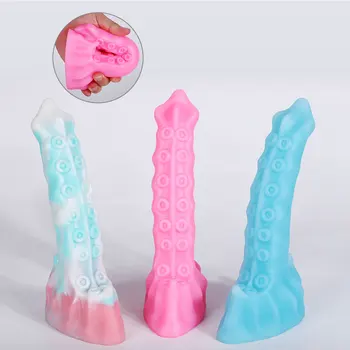 Hayvan Penis Seks Shop Yumuşak Yapay Penis Güçlü Büyük Enayi Kadın Mastürbasyon Aracı g-spot Vajina Stimülatörü Seks Oyuncakları Çift için
