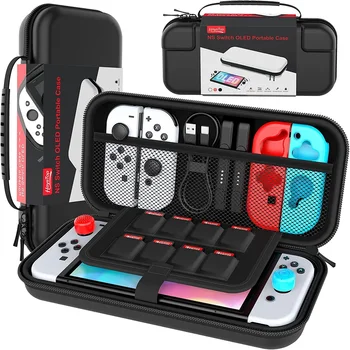 HEYSTOP Çantası Nintendo Anahtarı için Koruyucu Sert Taşınabilir Seyahat Çantası Kabuk Kılıfı, saklama çantası Anahtarı OLED Oyun Konsolu
