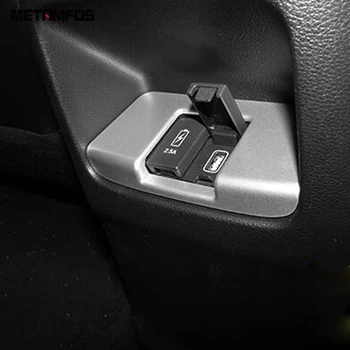 Honda için CR - V CRV 2017-2020 2021 Araba İç Arka puro çakmağı USB bağlantı noktası Kapağı Trim Sticker Karbon Fiber Aksesuarları Styling
