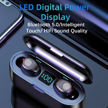 Kablosuz bluetooth 5.0 Kulaklık TWS HIFI Mini Kulak Spor Koşu Kulaklık Kulaklık Desteği IOS / Android Telefonlar HD Çağrı