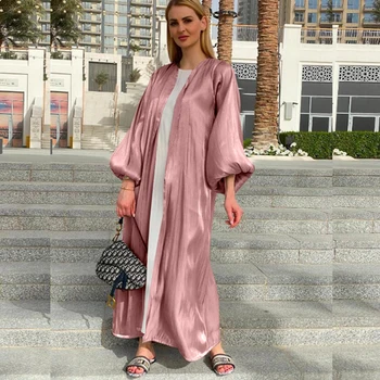 Kaftan Abaya Dubai Türkiye İslam Arapça Müslüman Robe Longue Kimono Femme Musulmane Elbise Afrika Elbiseler Kadınlar İçin Kaftan Marocain