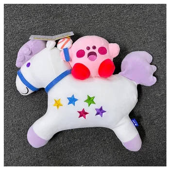 Karikatür Anime Yıldız Kirby Cosplay tek boynuzlu at pelüş oyuncak Kawaii Dekoratif Süsler Sevimli Hayvanlar Dolması Peluş Bebek Çocuk Hediye