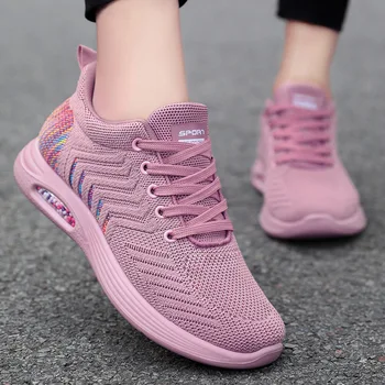 Karışık Renkler Kadın Ayakkabı 2022 Bahar koşu ayakkabıları Kauçuk Taban Lace Up Bayanlar vulkanize ayakkabı Zapatos De Mujer