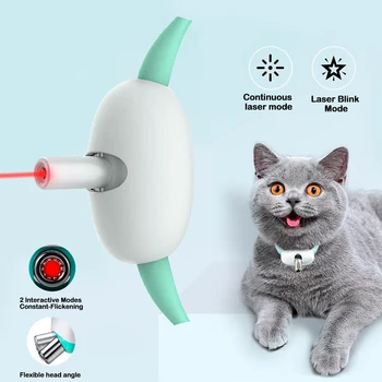 Kedi Oyuncak LED lazer ışıkları ile Giyilebilir Otomatik Elektrikli Akıllı Eğlenceli Yaka Yavru Kedi, İnteraktif Kedi Oyuncak, Egzersiz Oyuncakları