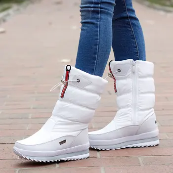 Kışlık Botlar Kadın Ayakkabı Sıcak Kadın koşu ayakkabıları 2022 Moda Rahat Kalın Peluş kaymaz Platform Kadın Botas De Mujer
