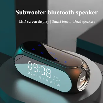 LED ekran Taşınabilir Hoparlörler Bluetooth Sütun Kablosuz Açık subwoofer Akıllı dokunmatik çift diyaframlı müzik soundbar ev için