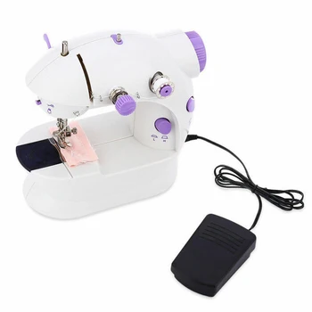 Mini Elektrikli dikiş makinesi 2 Hız Taşınabilir Masaüstü El Ev ile led ışık ABD Plug