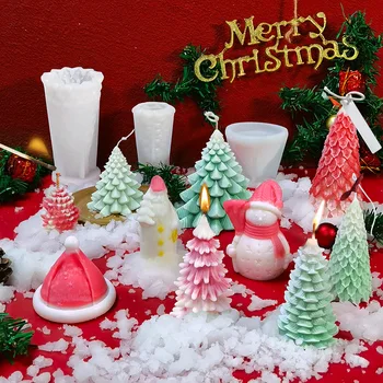 Noel Ağacı Silikon Kek Kalıbı Noel Dekorasyon Bakeware Araçları Kek Mum Kalıp DIY Pişirme Kalıp Sıcak Satış m309