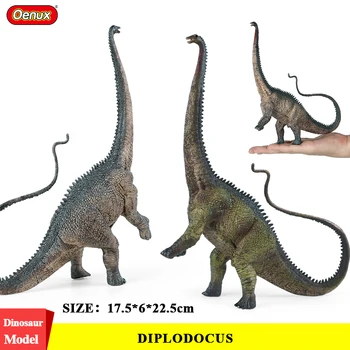 Oenux'un 17.5*6*22.5 cm Orijinal Jurassic Dinozor Oyuncak Aksiyon Figürleri Diplodocus Brinquedo Hayvanlar Modeli PVC Yüksek Kaliteli Çocuk Hediye