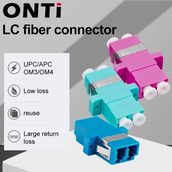 ONTi LC UPC Dubleks tek modlu Fiber optik Adaptör LC Fiber Optik kuplör LC APC Fiber flanş LC Metal Konnektör