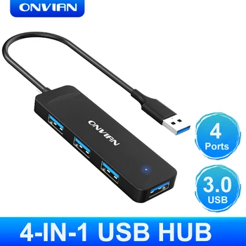 Onvian 4-Port USB 3.0 2.0 HUB İle 5V mikro USB Güç Bağlantı Noktası USB Genişleme Kablosu 4-in-1 USB HUB Dizüstü USB Splitter